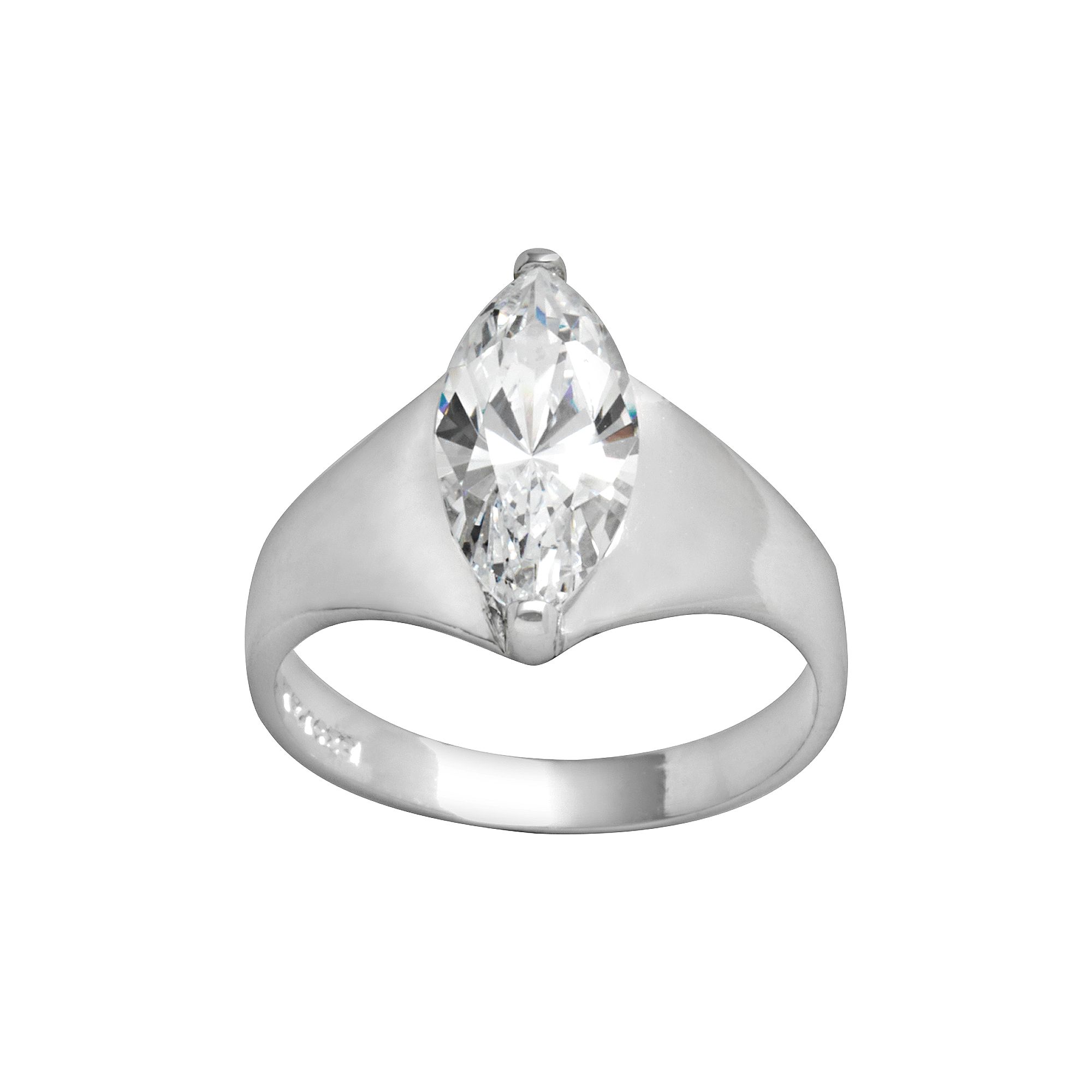 Traditions Jewelry Company Sterling Silver Marquise Cubic Zirconia Ring, Wo