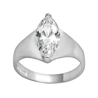 Traditions Jewelry Company Sterling Silver Marquise Cubic Zirconia Ring