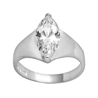 Traditions Jewelry Company Sterling Silver Marquise Cubic Zirconia Ring