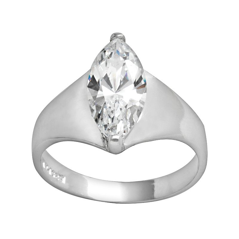 Traditions Jewelry Company Sterling Silver Marquise Cubic Zirconia Ring, Wo