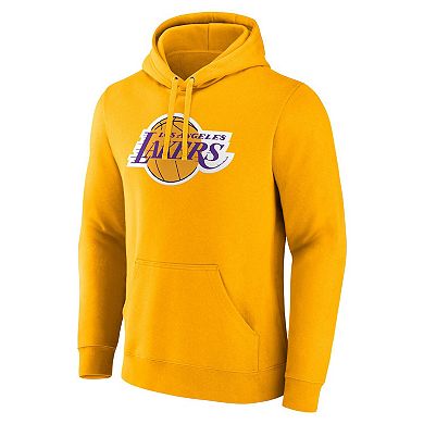 Men's Fanatics Branded  Gold Los Angeles Lakers Primary Logo Pullover Hoodie