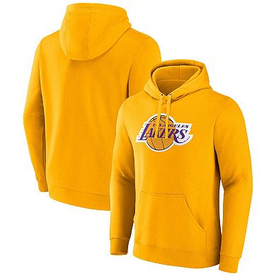 Men's Fanatics Branded  Gold Los Angeles Lakers Primary Logo Pullover Hoodie