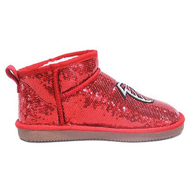 Women's Cuce Red Atlanta Falcons Sequin Ankle Boots