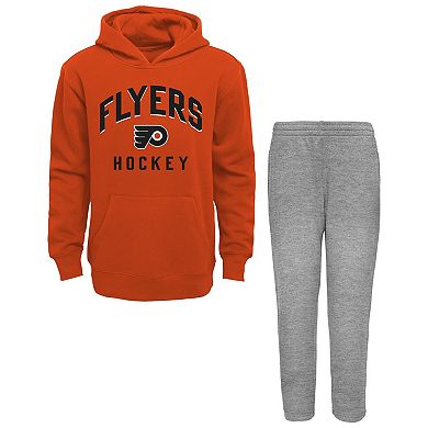 Toddler Orange/Heather Gray Philadelphia Flyers Play by Play Pullover Hoodie & Pants Set