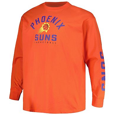 Men's Fanatics Branded Purple/Orange Phoenix Suns Big & Tall Short Sleeve & Long Sleeve T-Shirt Set
