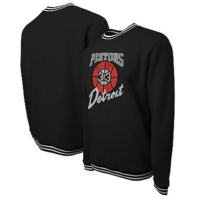 Unisex Stadium Essentials Black Detroit Pistons 2023/24 City Edition Club Level Pullover Sweatshirt