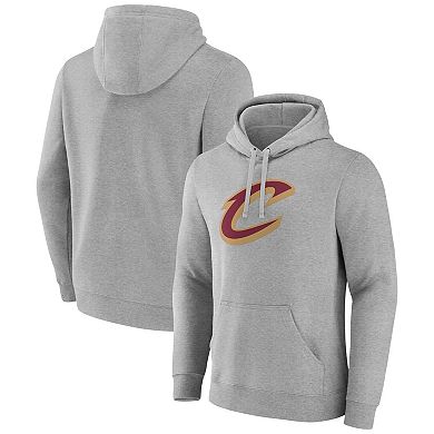 Men's Fanatics Branded  Heather Gray Cleveland Cavaliers Primary Logo Pullover Hoodie