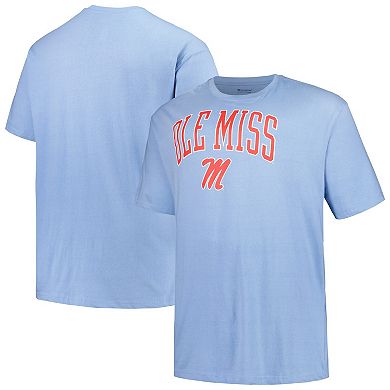 Men's Champion Powder Blue Ole Miss Rebels Big & Tall Arch Over Logo T-Shirt