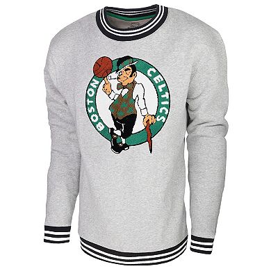 Men's Stadium Essentials Black Boston Celtics Club Level Pullover Sweatshirt