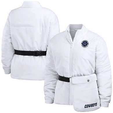 Women's WEAR by Erin Andrews White Dallas Cowboys Packaway Full-Zip Puffer Jacket