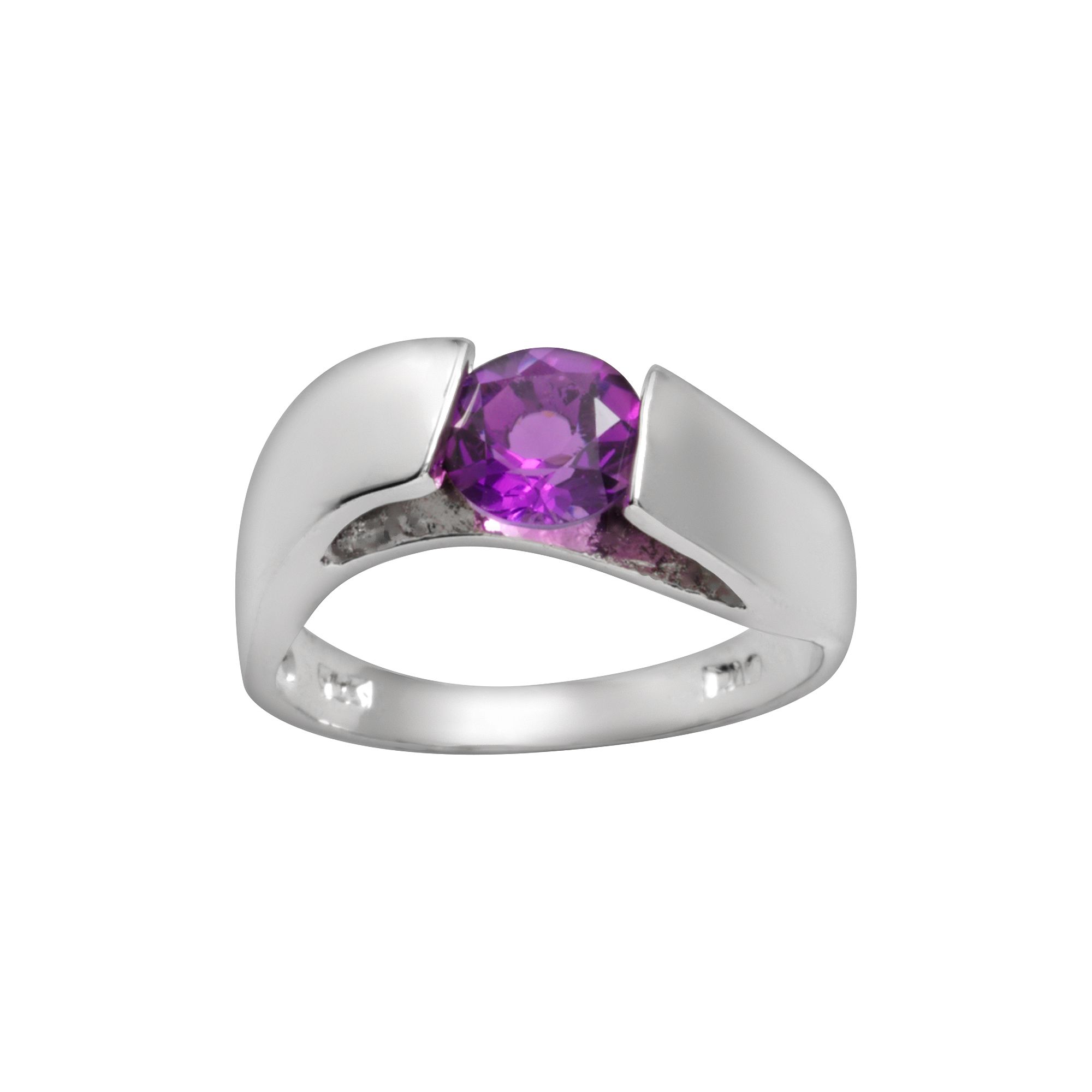 Traditions Jewelry Company Sterling Silver Purple Amethyst Ring, Womens, S