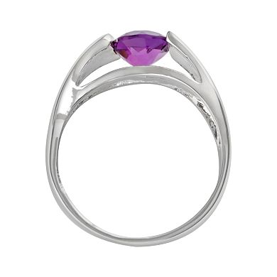 Traditions Jewelry Company Sterling Silver Purple Amethyst Ring 