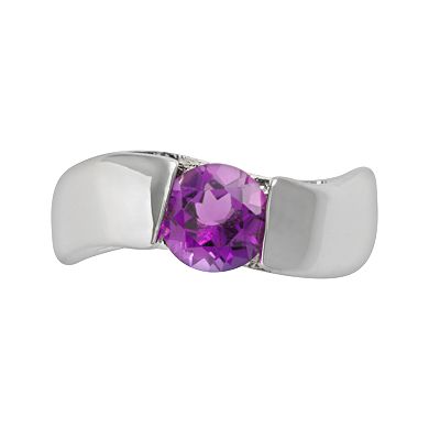 Traditions Jewelry Company Sterling Silver Purple Amethyst Ring