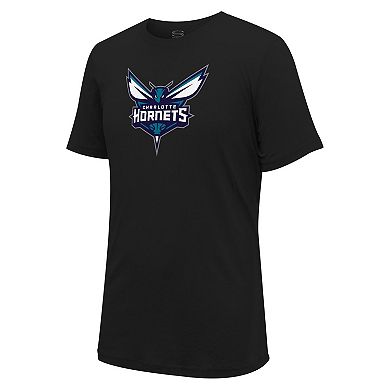 Unisex Stadium Essentials Black Charlotte Hornets Primary Logo T-Shirt