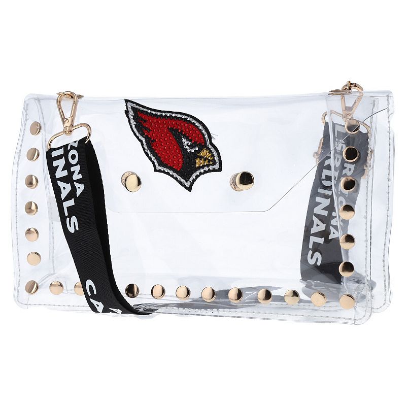 Cuce Arizona Cardinals Crystal Clear Envelope Crossbody Bag, Team