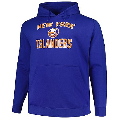 Men's Profile Royal New York Islanders Big & Tall Arch Over Logo Pullover Hoodie