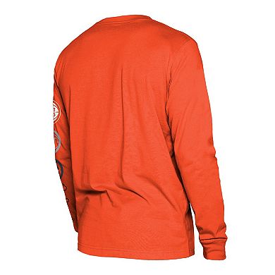 Men's New Era Orange Detroit Pistons 2023/24 City Edition Long Sleeve T-Shirt