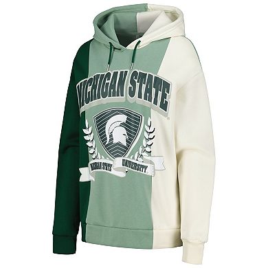 Women's Gameday Couture Green Michigan State Spartans Hall of Fame Colorblock Pullover Hoodie