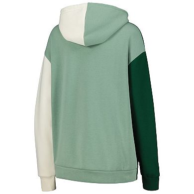Women's Gameday Couture Green Michigan State Spartans Hall of Fame Colorblock Pullover Hoodie