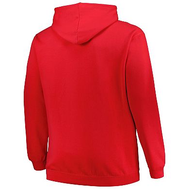 Men's Profile Red New Jersey Devils Big & Tall Arch Over Logo Pullover Hoodie
