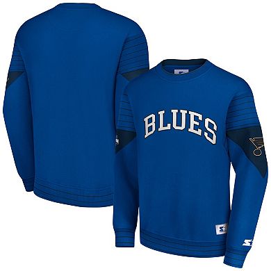 Men's Starter  Blue St. Louis Blues Faceoff Pullover Sweatshirt