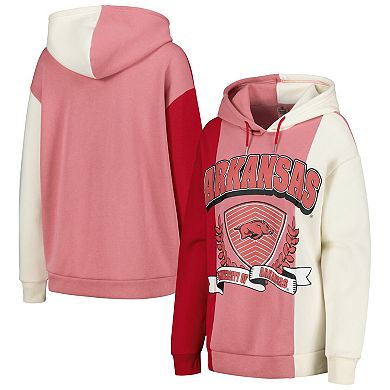 Women's Gameday Couture Cardinal Arkansas Razorbacks Hall of Fame Colorblock Pullover Hoodie