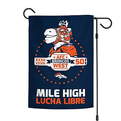"WinCraft Denver Broncos Lucha Libre 12"" x 18"" Double-Sided Garden Flag"