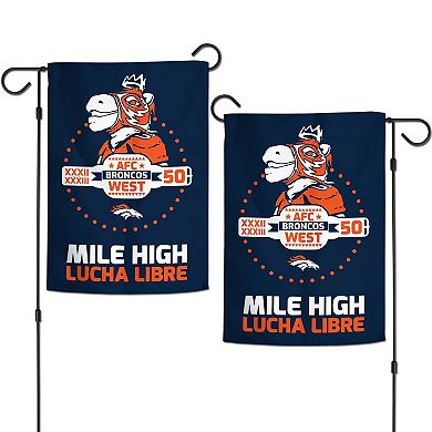 "WinCraft Denver Broncos Lucha Libre 12"" x 18"" Double-Sided Garden Flag"