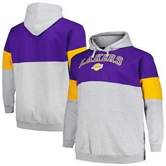 Men's Fanatics Branded Purple/Gold Los Angeles Lakers Big & Tall Pullover Hoodie