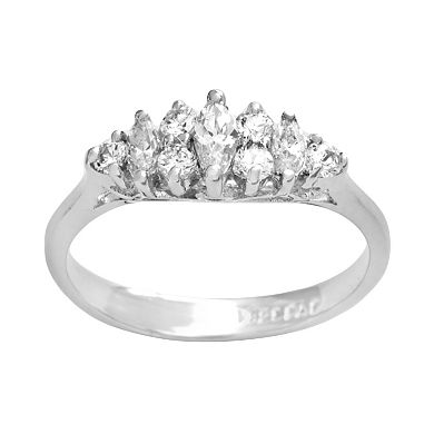 Traditions Jewelry Company Sterling Silver Cubic Zirconia Cluster Ring