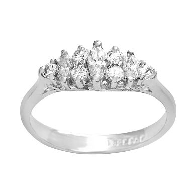 Traditions Jewelry Company Sterling Silver Cubic Zirconia Cluster Ring 