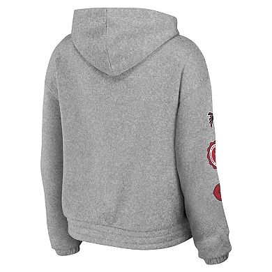 Women's WEAR by Erin Andrews Heather Gray Atlanta Falcons Full-Zip Hoodie