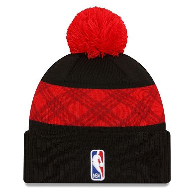 Men's New Era  Black Portland Trail Blazers 2023/24 City Edition Cuffed Pom Knit Hat