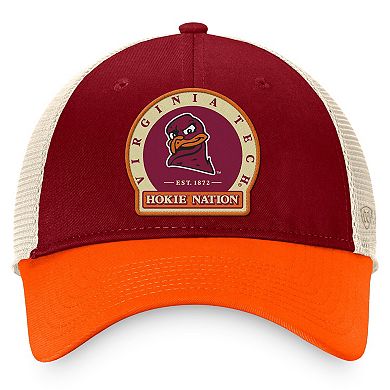 Men's Top of the World Maroon Virginia Tech Hokies Refined Trucker Adjustable Hat