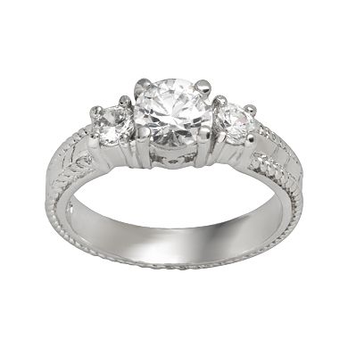 Traditions Jewelry Company Sterling Silver Cubic Zirconia Ring 