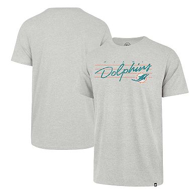 Men's '47 Gray Miami Dolphins Downburst Franklin T-Shirt