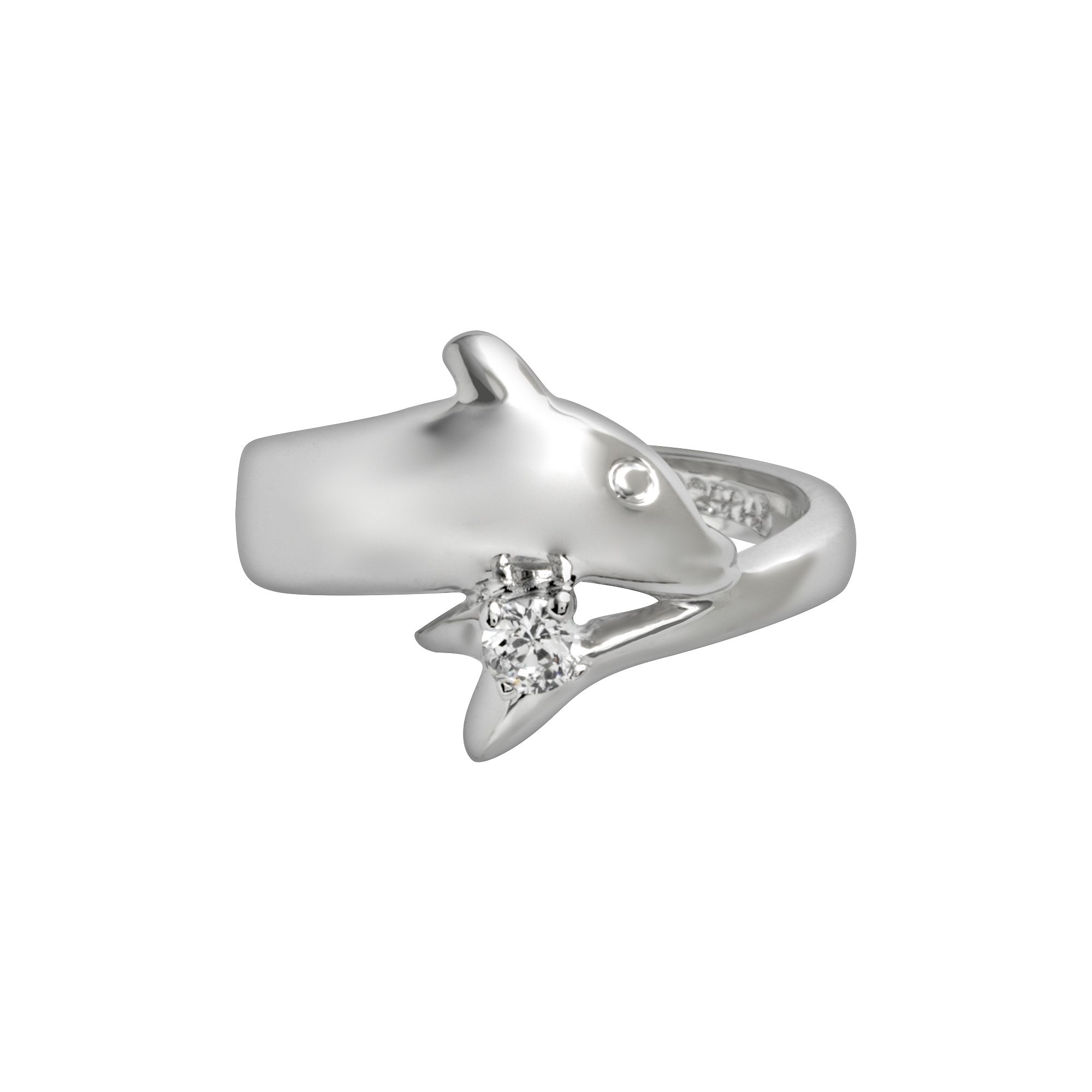Traditions Jewelry Company Sterling Silver Cubic Zirconia Bypass Ring, Wome