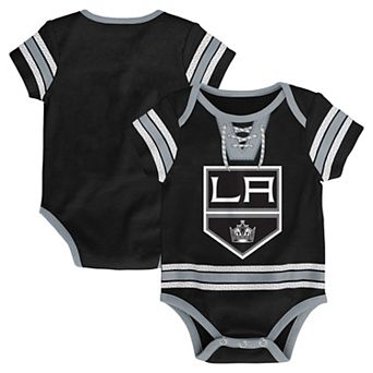 Infant Black Los Angeles Kings Hockey Jersey Bodysuit