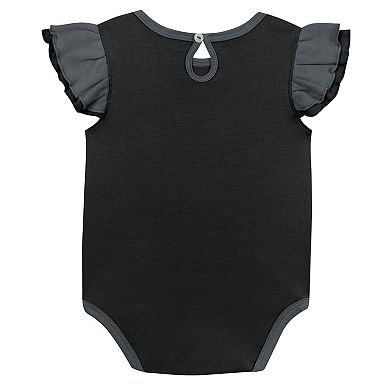 Girls Infant Black/Gray Vegas Golden Knights Two-Pack Training Bodysuit Set