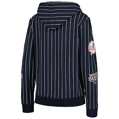 Women's New Era Navy New York Yankees Pinstripe Tri-Blend Full-Zip Jacket