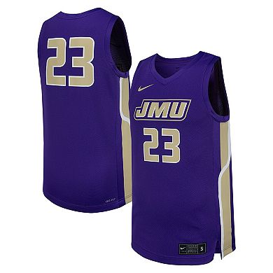 Men's Nike #23 Purple James Madison Dukes Replica Basketball Jersey
