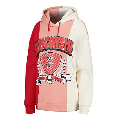 Women's Gameday Couture Red Wisconsin Badgers Hall of Fame Colorblock Pullover Hoodie