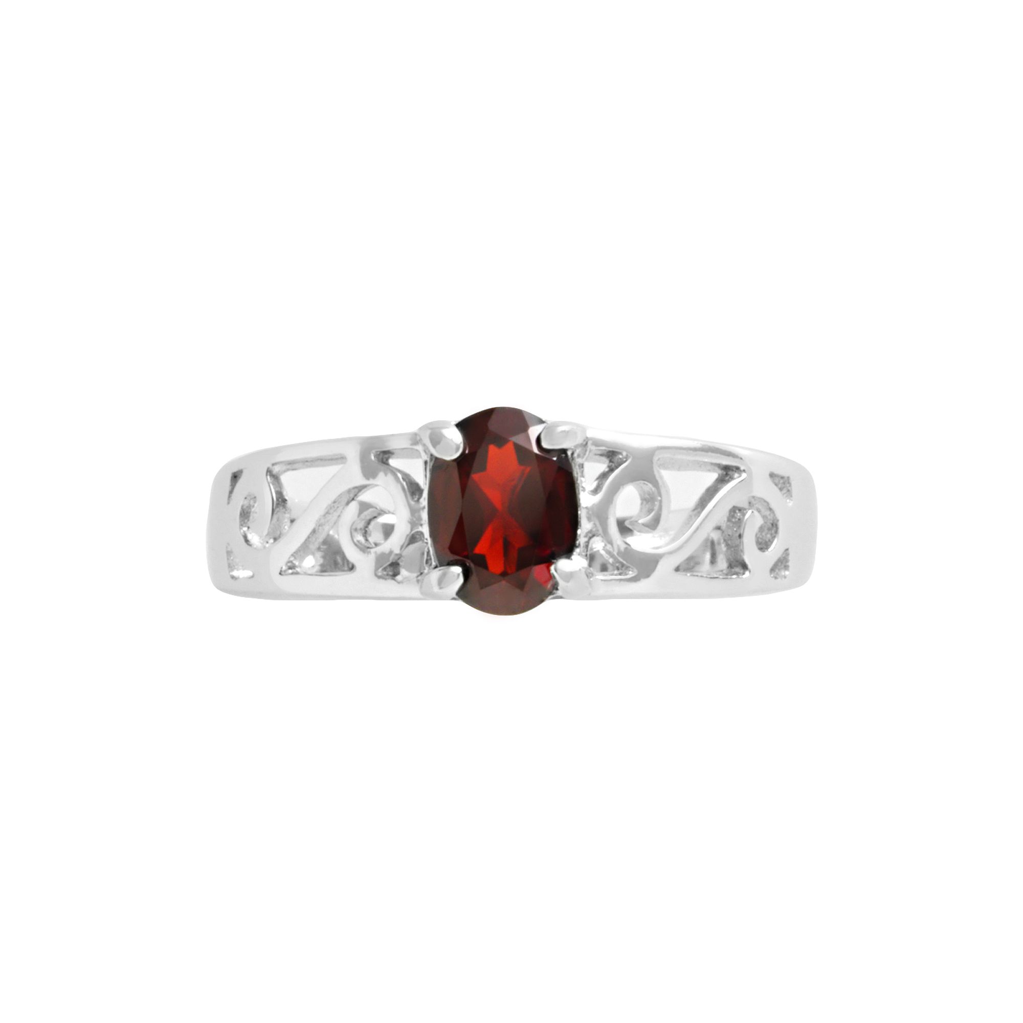 Traditions Jewelry Company Sterling Silver Garnet Ring, Womens, Size: 5, M