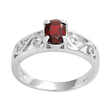 Traditions Jewelry Company Sterling Silver Garnet Ring