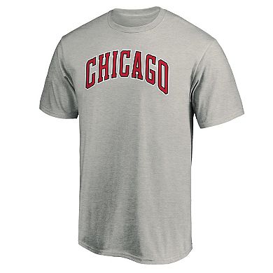 Men's Fanatics Branded Heathered Gray Chicago Bulls Alternate Logo T-Shirt