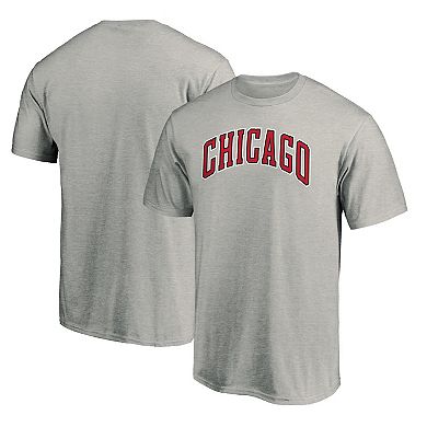 Men's Fanatics Branded Heathered Gray Chicago Bulls Alternate Logo T-Shirt
