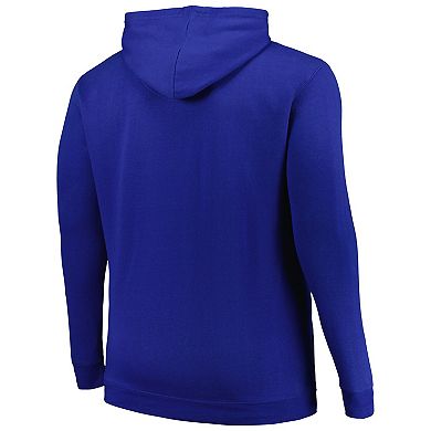 Men's Profile Blue New York Rangers Big & Tall Arch Over Logo Pullover Hoodie