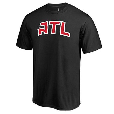 Men's Fanatics Branded Black Atlanta Hawks Alternate Logo T-Shirt