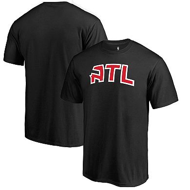 Men's Fanatics Branded Black Atlanta Hawks Alternate Logo T-Shirt