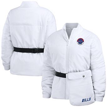Women's WEAR by Erin Andrews White Buffalo Bills Packaway Full-Zip Puffer Jacket